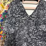 Robbie Bee  Black and White Floral Lace Top​ Photo 1