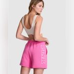 PINK - Victoria's Secret PINK VICTORIA’S SECRET Ivy Fleece Sweat Shorts High Rise Pink Gossip Logo M Photo 1