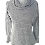 ALBION FIT Cowl Neck Long Sleeve Top – Black/White Geometric Dot Women's Size M Photo 0