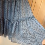 Sunday in Brooklyn Anthropologie  Midi Skirt Blue Tiered Small Photo 6