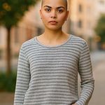 Volcom Black & Gray Long Sleeve Side Slit Tunic Pullover Sweater ~ Women's SMALL Photo 0