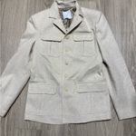 Mango Beige Tailored linen cotton blend Blazer Photo 1