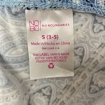 No Boundaries  Blue & White Paisley Print Attached Shorts Sleeveless Maxi Dress S Photo 5