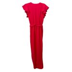 Amanda Uprichard  Red Martinique Midi Dress Ruffle Sleeve Tulip Hem Belt MEDIUM Photo 10