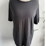 Womens Lululemon Black Tee Shirt Large Flaw Photo 0