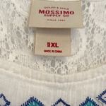 Mossimo Supply Co Boho Embroidered Peasant Tank Top Lace Back Size XL Photo 4