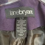 Lane Bryant  Retro Chic Plum Purple Pea Coat Cape Jacket Faux Fur Size 1X 14/16 Photo 11