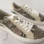 Snake Print Sneakers, Size 9 Tan Photo 2