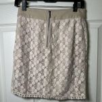 Kensie Skirt Womens Size 4 Lace overlay Lined Beige Back Zipper Lining Torn Photo 2