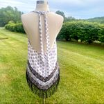 White House | Black Market WHBM Fringe Hem Halter Top Photo 10