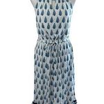 Cabana Life Maxi Dress Halter Neck Blue White Size Medium Photo 0