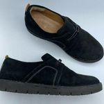 Clarks Artisan Black Suede Leather Slip On Comfort Shoes Womens 8 No Tie Loafer Photo 0