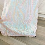 Jules‎ & Cleo Iridescent Sequin Mermaid Sheath Maxi Dress White Juniors 2 Photo 8