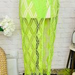 Boutique Lime Green Sheer Lace Skirt Photo 0