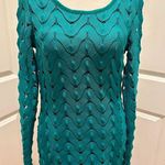 Free People  Women's Crochet Mini Dress Green Long Sleeve Size M Photo 11