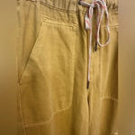 Anthropologie Pilcro Cottage Mustard Twill Pants Utility Drawstring Gold Photo 5
