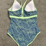 L.L.Bean One Piece Green Blue Print Tank Swimsuit Swimsuit UPF 50+ Women’s Photo 2