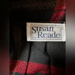 Susan Reade Stylish Vintage 70’s Red Black & Gray Maxi Plaid Skirt Sz M Photo 9