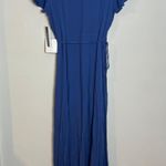 Lulus NWT - Heart of Marigold Denim Blue Wrap Maxi Dress Photo 4