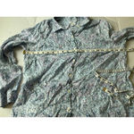 J. Jill Women’s Love Linen Essential Shirt Button Down Long Sleeve Paisley Purple Size undefined Photo 4