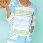 Appleseeds Sunrise Stripe Button Photo 0