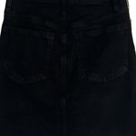 Madewell Jean Skirt Womens Size 23" Black Denim Gold Piping Trim Pockets Size XS Photo 4