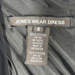 Jones Wear Dress Black White Floral Flower Print Midi V Neck Career Party Size 6 Photo 6