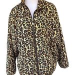 Vintage 90’s Silk Leopard/ Cheetah Lightweight Quilted Jacket Medium Tan Photo 0