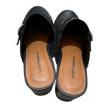 Lucky Brand platform retro belvy studded Black Leather Clogs slip on buckle Sz 9 Photo 9