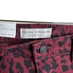 Anthropologie Sanctuary Social Standard Leopard Maroon Ankle Skinny Jeans - 4 Photo 6