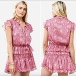 MISA Los Angeles Washed Rose Pink Danae Floral Blouson Mini Dress Sz XS NWT Photo 4
