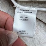 Coldwater Creek Vtg Y2K Beige Brown Linen Blend Botanical Leaf Longline Jacket S Photo 3