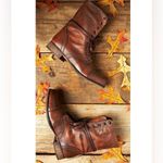 Steve Madden Brown Leather Fame Military Style Boots Fisherman Core B19B Photo 1