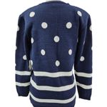 Susan Bristol VTG NOS 1992 90s Blue Sweater Floral Bouquet Sz S Cottage Ugly Photo 2