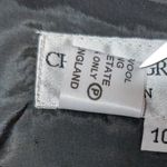 Houndstooth Wool Pencil Skirt By Charles Gray London Size 10 Old Money Academia Black Photo 3