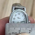 Timex Ladies Watch Vintage Two Tone Stretch Bracelet White Dial Photo 7