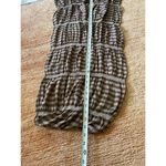 Blend Silk Unisex Brown Striped Scarf 66x8 Brown Photo 2