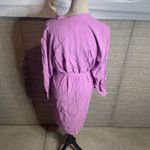 A New Day  Women's Pink‎ Shirt Dress Long Sleeve Belted Casual Career Dress Photo 2