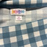 LuLaRoe  Blue White Gingham Plaid Cassie Stretch Midi Pencil Skirt Womens Medium Photo 8