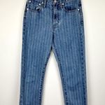 Madewell NEW The Petite Perfect Vintage Crop Jean Pinstripe Edition Blue US 24 Photo 4