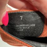 Garnet Hill  Size 7 Booties Orange Suede Ankle Boots Zip Italy Leopard Women’s Photo 7