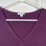 J.Jill  Sweater L/S Blouse Purple V-Neck Pullover Lagenlook Size Large EUC #0656 Photo 5