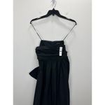 J.Crew  Collection Strapless Bow Back Maxi Dress Black Formal Evening US 14 NWT Photo 5