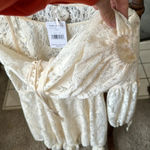 Free People NWT Ruby Lace With Tie Sleeves Ivory Dress, Size xs baby doll Photo 8