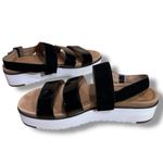 UGG  Women's Braelynn Black Patent Leather Suede Sandals Photo 1