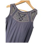 Altar'd State  Embroidered Tassel Swing Sleeveless Lined Tank Dress Blue S Photo 7