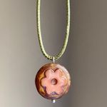 Handmade quality Czech glass bead fairy boho vintage retro style necklace🌿✨ Photo 1