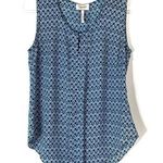 Laundry by Shelli Segal 3/$30  | Blue Diamond Pattern Polyester Tank S Photo 0