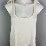 Marine layer Women's  White Lexi Rib Knit Small Photo 0