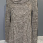 eight eight eight  tan turtleneck cowl neck tan long sweater woman’s small Photo 0